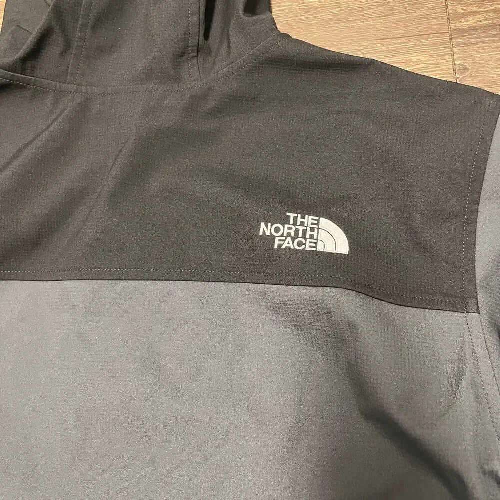 The North Face Castle Rock Softshell Jacket Hooded Gray Black Mens XL NF0A529R